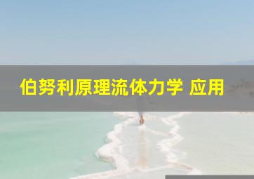 伯努利原理流体力学 应用